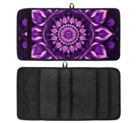YTYVAGT Astuccio estetico,Astuccio per matite,Viola Mandala Skull Fiore,Scatola di matita