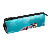 YTYVAGT Astuccio estetico,Sacchetto di matita,Bubble Blue Sea Turtle,Scatola di matita