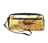 YTYVAGT Astuccio estetico,Scatola di matite,Daisy Bird in Fiore,Piccola matita Pouchhh