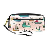 YTYVAGT Astuccio per matite,Piccolo astuccio,Barche navi Ocean,Penna Pouch
