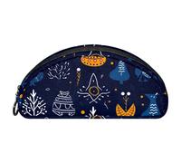 YTYVAGT Astuccio per matite,Piccolo astuccio,Cervo fiocco di neve angolo Natale,Penna Pouch