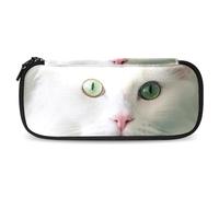 YTYVAGT Astuccio per matite,Piccolo astuccio,Gatto bianco animale carino,Penna Pouch