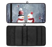 YTYVAGT Astuccio per matite,Piccolo astuccio,Natale pupazzi di neve fiocchi di neve,Penna Pouch