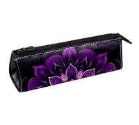 YTYVAGT Astuccio per matite,Piccolo astuccio,Viola Mandala Skull Fiore,Penna Pouch