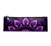 YTYVAGT Astuccio per matite,Piccolo astuccio,Viola Mandala Skull Fiore,Penna Pouch