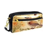 YTYVAGT Astuccio per matite,Sacchetti di matita,Daisy Bird in Flower,Astuccio per penne