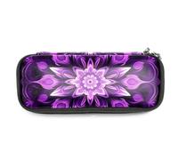 YTYVAGT Astuccio per matite,Sacchetti di matita,Viola Mandala Skull Fiore,Astuccio per penne