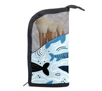 YTYVAGT Borse per trucco da donna,Borsa da toilette per uomo,Borsa cosmetica da viaggio, Q71q9wc8blu, 9.4x4.9 in, Multiuso