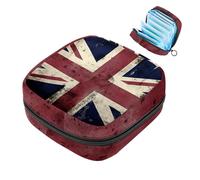YTYVAGT Piccola borsa da viaggio per trucco,Borse cosmetiche per le donne,Bandiera vintage della Gran Bretagna,Borsa periodo