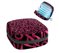 YTYVAGT Piccola borsa da viaggio per trucco,Borse cosmetiche per le donne,Nastro rosa per cancro al seno,Borsa mestruale