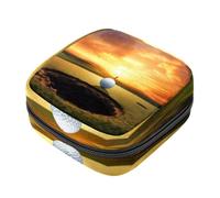YTYVAGT Piccola borsa per il trucco da viaggio,Borse cosmetiche per le donne,Buco da baseball e tramonto,Borsa mestruale