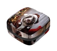 YTYVAGT Sacchetto di immagazzinaggio del tovagliolo sanitario,Borsa mestruale,Sacchetto del cuscinetto,Cane del cucciolo di Natale,Sacchetto del periodo