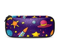 YTYVAGT Sacchetto di matita,Piccolo astuccio,Cartoon Rocket Lovely Planets,Penna Pouch