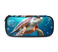 YTYVAGT Sacchetto di matita,Piccolo astuccio di matita,Bubble Blue Sea Turtle,Penna Pouch
