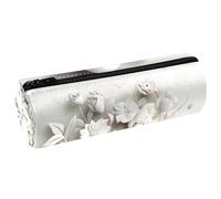 YTYVAGT Sacchetto di matita,Piccolo astuccio di matita,Fiore astratto bianco,Penna Pouch