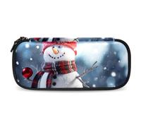 YTYVAGT Sacchetto di matita,Piccolo astuccio di matita,Pupazzo di neve di Natale in inverno,Penna Pouch