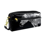 YTYVAGT Sacchetto di matita,Piccolo astuccio di matita,Zebra Black White Walk,Penna Pouch