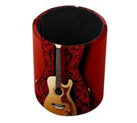 YTYVAGT Supporto per pennelli da trucco,Coppa della matita,Tazza della penna,Musica e chitarra d'epoca,Supporto penna scrivania