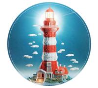 YTYVAGT Tappeti per soggiorno, tappeto lavabile, tappeto per camera da letto, luce faro marino, 40 x 40 cm