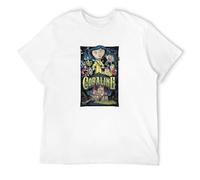 YU CUI T-Shirt Coraline & The Secret Door Men T Shirts Coraline Secret Door Mens Tshirt Horror Fantasy Animation Movie Tops Tees Custom T-Shirt White3XL