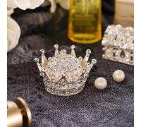 YU FENG - Portagioie creativo vintage, con corona di cristallo, idea regalo di Natale, compleanno, piccolo
