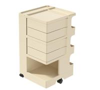 Yu Shuai Armadietto, Carrello Multiuso Girevole con cassetti Organizzatore di stoccaggio in ABS di Grande capacità Armadietto con rotelle di Facile Montaggio(3 Tier)