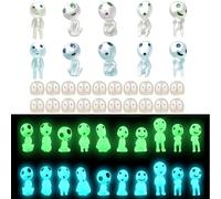 Yuaiosn 40 Pezzi Luminosi Albero Elfi Giardino Decorazioni, Figurine di Elfi Degli Alberi, micro paesaggio, mini decorazione da giardino in resina per casa delle bambole, mobili da giardino