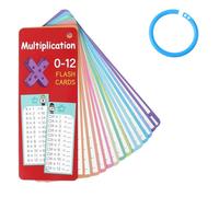 Yuanchu 14 flashcard di moltiplicazione 0-12, tabelle matematiche, tabella dei tempi, grafico di moltiplicazione dei tempi, carte flash da tavolo per moltiplicazione di 1 ° a 3 ° grado Aids per