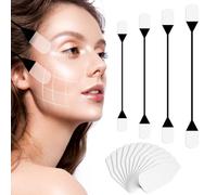 Yuanchu 24 nastri per il sollevamento del viso, 20 adesivi lifting con 4 lunghezze, fascia per rassodare la vista, High Elastic Kinesiology, a forma di V, per il viso, anti-rughe, Instant Invisible