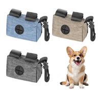 Yuanchu 3 dispenser per sacchetti di escrementi per cani, porta sacchetti per tutti i guinzagli per cuccioli, dispenser con cerniera e moschettone per gatti, cani e animali domestici