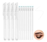 Yuanchu Pennarello microblading per sopracciglia, 4 pennarelli per tatuaggi con 8 mine di ricambio, per sopracciglia, per artisti, colore bianco