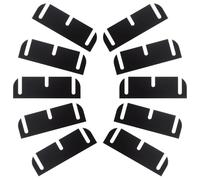 Yuanchu Spessori per cerniere della porta, 10 pezzi, 8,9 cm, in policarbonato, colore nero, per fissare l'allineamento delle porte, perdite d'aria e disallineamento