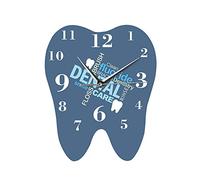 yuandd Dental Words Orologio da parete a forma di dente Orologio da parete dentista Decorativo Clinica Ornamento Regalo del chirurgo