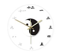 yuandd Numeri cinesi Orologio da parete con carattere Feng Shui Orologio da parete regalo cinese per la casa Silent Sweep-1