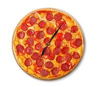 yuandd Orologio da parete per pizza con peperoni italiani Ristorante italiano Orologio con design per pizza Pizzeria Pasta Diner Chef Orologio con segno regalo vintage (senza cornice2)