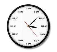 yuandd The Time is Now Orologio da parete Now Time Orologio motivazionale Mindfulness Gift The Power of Now Il tuo promemoria quotidiano per vivere nel presente (struttura in metallo)