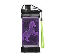 YuanDian Borraccia per Bambini Illuminata con Unicorno con Luce LED 3D - 14 OZ Tritan Senza BPA Eco-Friendly - 7 Colori Luce Cool Drink Cup Gift for School Kids Girls Kids