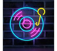 YuanDian Segno al neon Record, luci al neon a LED musicali musicali musicali dal vivo, idee regalo per ragazzi che registrano Studio Nephew Men Teen Son Grandson