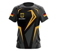 YuanDiann 2024 Europea Calcio Coppa Magliette Germania Tifosi Fare Il Tifo Sport Casual Uomo Donna Bandiera Nazionale Stampa Manica Corta Girocollo Traspirante Asciugatura Veloce T Shirt 21# XXL