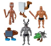 YuanDiann Italia Brain Red Meme Set di figure da collezione Tung Tung Tung Tralalalero Tralala Ballerina Cappuccina Decorazione da Scrivania Giocattolo Compleanno 7# 6PCS