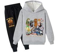 YuanDiann Italian Brain Red - Tuta da tracksuit per bambini, 2 pezzi, con cappuccio e pantaloni da jogging, cappuccino Assassino Tung Tung, motivo fodera in pile, sport, casual, con cappuccio e