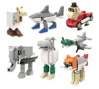 YuanDiann Set di personaggi stampati 3D Italian Brain Red Figure: Tung Tung Sahur, Tralalero Tralala & Ballerina Cappuccina - Giocattolo per meme, decorazione da scrivania e regalo da collezione, 2# 7