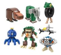 YuanDiann Set di personaggi stampati 3D Italian Brain Red Figure: Tung Tung Sahur, Tralalero Tralala & Ballerina Cappuccina, giocattolo per meme, decorazione da scrivania e regalo da collezione, 1# 7