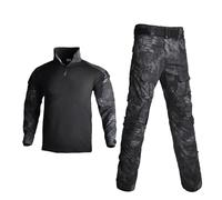 YuanDiann Set di vestiti tattici mimetici da uomo, camicia a maniche lunghe e pantaloni, tattiche multiple per softair, trekking, caccia, campeggio, attività all'aperto, militare, divisa, Modello
