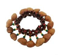 YUANGANG African Tribal Nuts Shell Bracciale Handbell Per Djembe Drum Percussioni Accessori Nuts Shell Bracciale Sonaglio Strumento Mano Percussione Shaker
