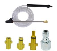 YUANGANG Kit sabbiatura sabbiatrice a umido per la rimozione di ruggine e sporco, con per lancia in acciaio , tubo flessibile trasparente (B)