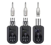 YUANGANG Microfono lavalier wireless 2,4 GHz microfono wireless per eventi live, adattatore XLR con distanza operativa di 40 m, per karaoke party stage (One drag two)