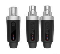 YUANGANG Microfono wireless 2.4G Trasmettitore audio e ricevitore XLR Trasmettitore Set ricevitore Microfono dinamico Adattatore microfono wireless per mixer audio (1 in 2)