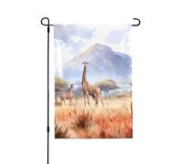 YUANGJHOP Bandiera della savana africana con giraffa, adatta per interni ed esterni, perfetta per casa, giardino, eventi e manifestazioni patriottiche.
