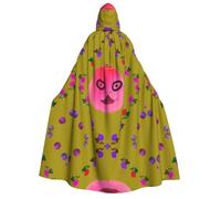 yuangjhop Funny Face Peach stampa adulto mantello con cappuccio mantello accappatoio con cappuccio adatto per costumi cosplay di Halloween.